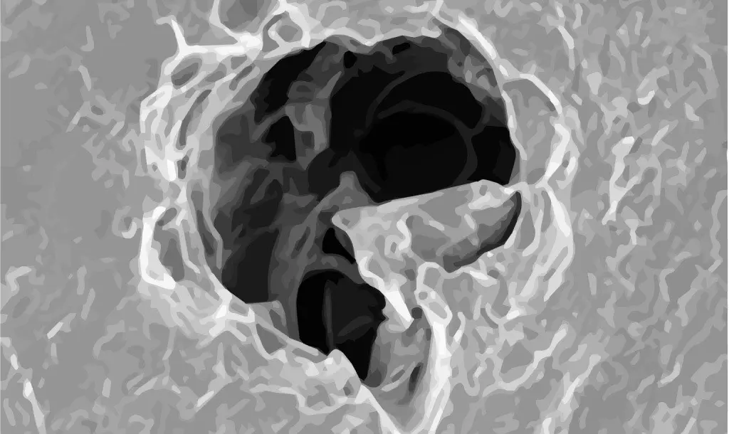 Example of pin-hole in the membrane